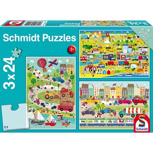Schmidt Spiele (56218) - "Dag i zoologisk have" - 24 brikker puslespil