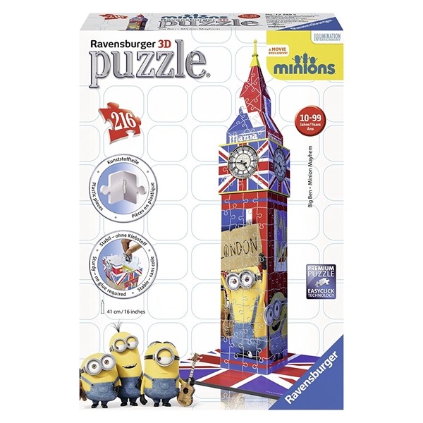 Ravensburger (12589) - "Big Ben Minions" - 216 brikker puslespil