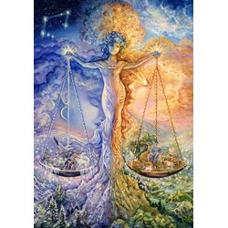 Grafika (00823) - Josephine Wall: "Zodiac Sign, Libra" - 1000 brikker puslespil
