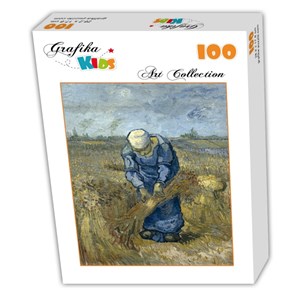 Grafika (00299) - Vincent van Gogh: "Peasant woman binding sheaves (after Millet)" - 100 brikker puslespil